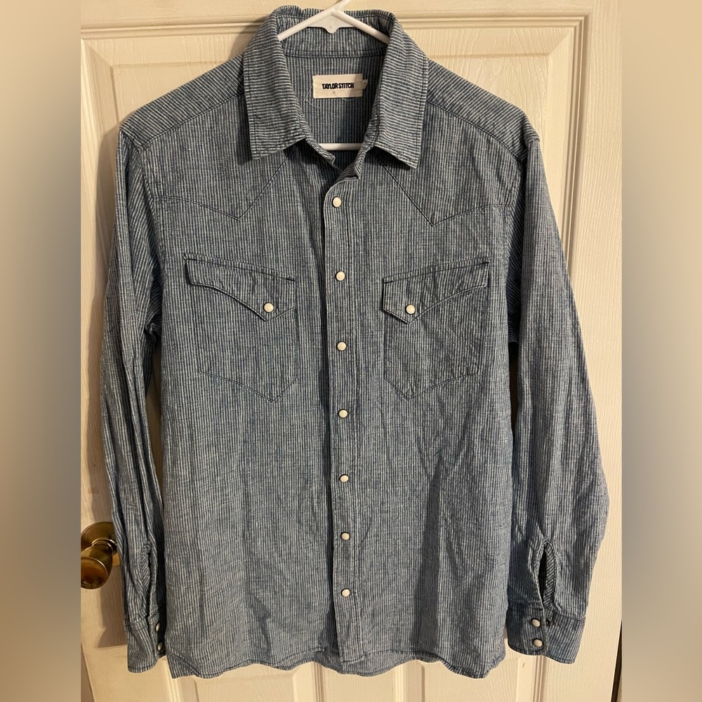Taylor Stitch western pearl snap buttons shirt the Jack men’s size 38